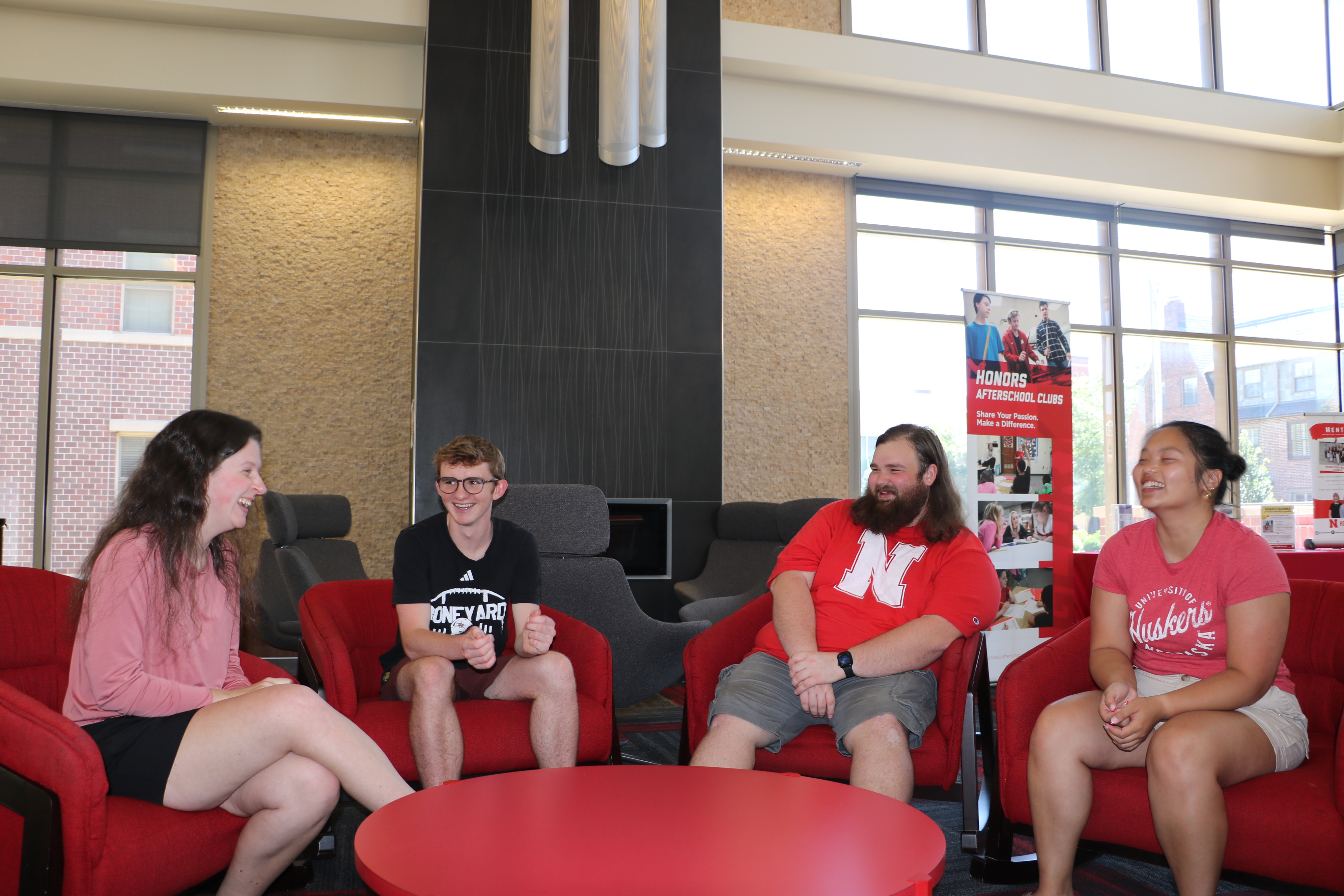 Students sitting and talking