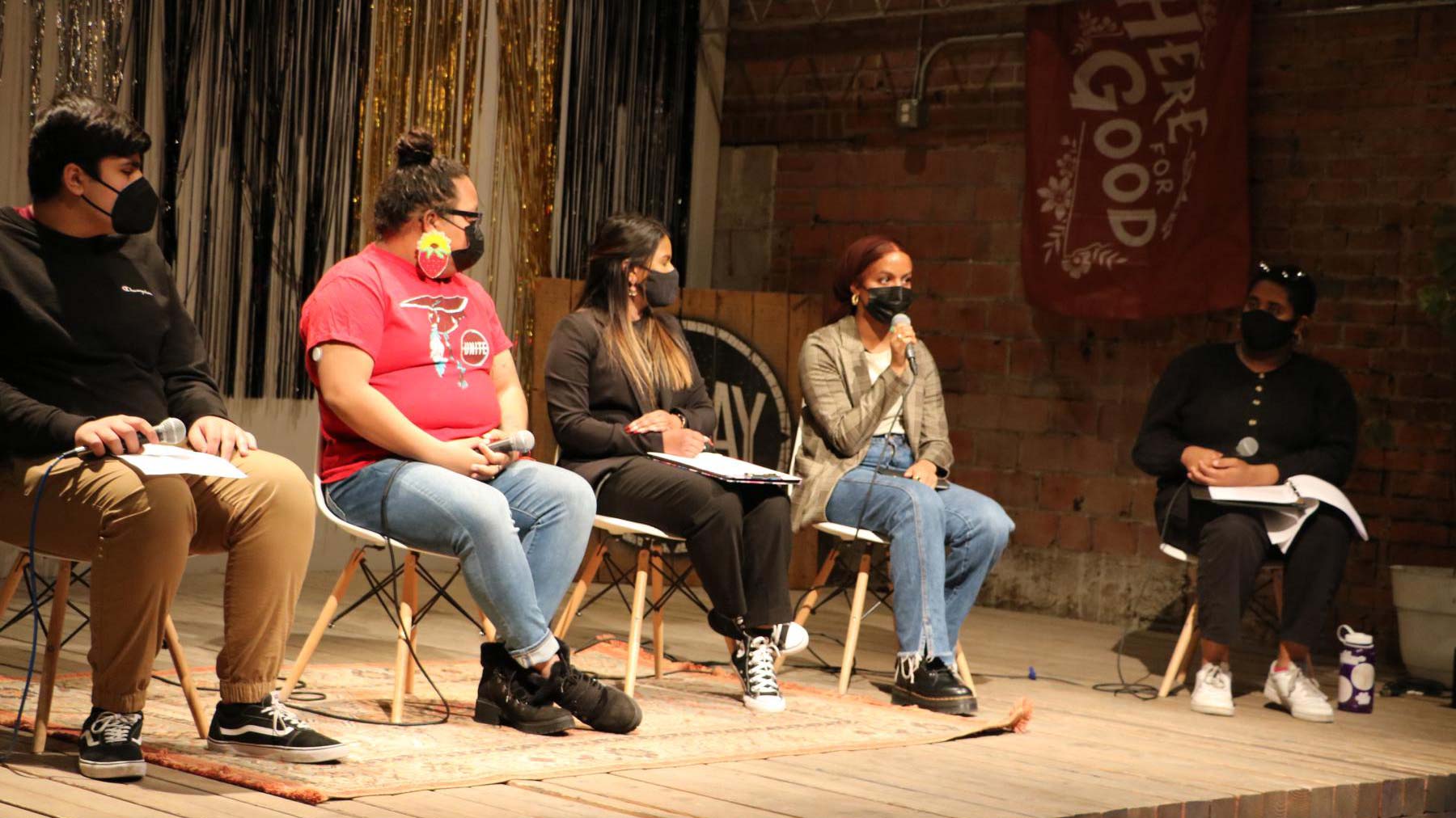 Diversity panel on stage