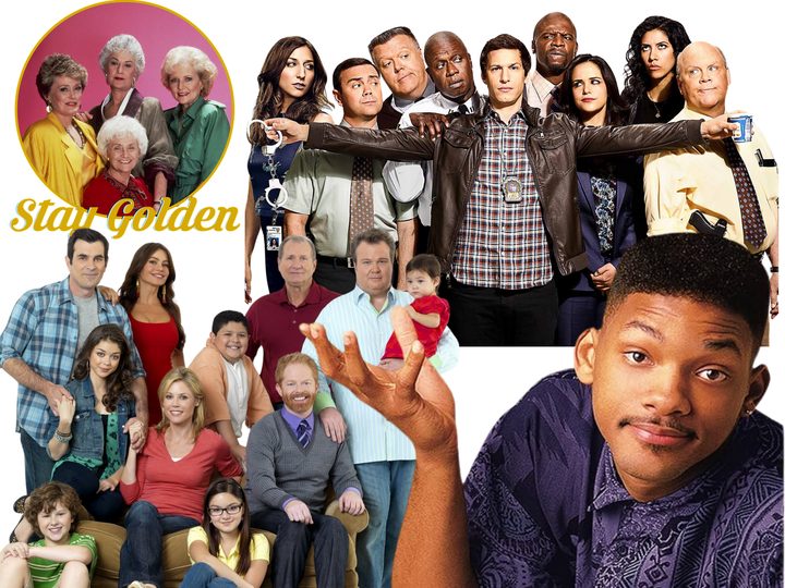 Image of actors from Golden Girls, Fresh Prince of Bel Air, and Modern Family