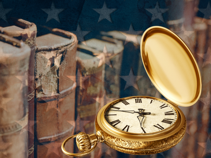 Books and a pocket watch