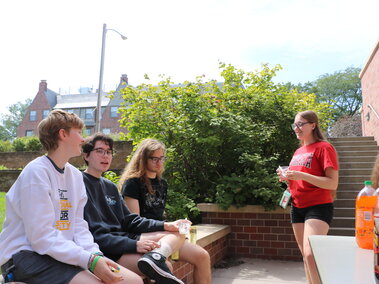 Students socializing