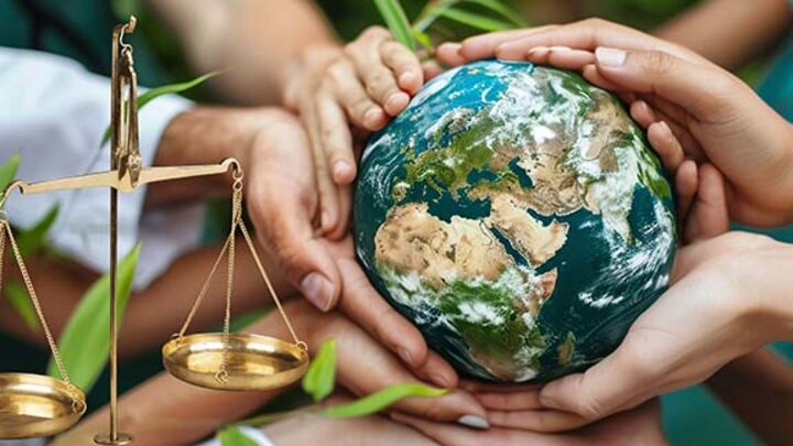 hands holding globe