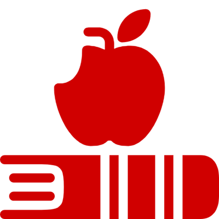 icon apple on book